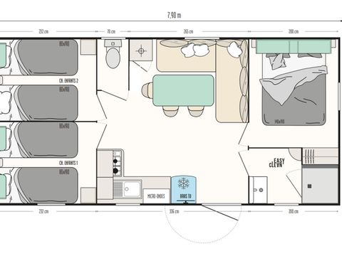 MOBILHOME 8 personnes - Mobil Home 4 Pièces 6/8 Personnes