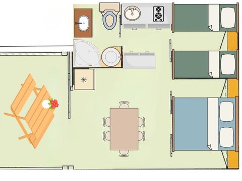 CHALET 5 personnes - Chalet 2 chambres