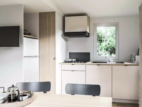 MOBILHOME 4 personnes - Mobil Home Luxe Panoramique 3 Pièces 4 Personnes + TV