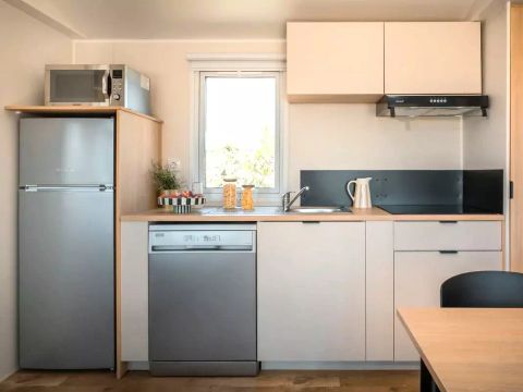 MOBILHOME 6 personnes - Mobil Home Terracotta Luxe 4 Pièces 6 Personnes + TV