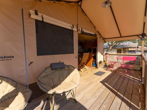 Tente en toile et en bois 5 personnes - SAFARI Tente 5 pers