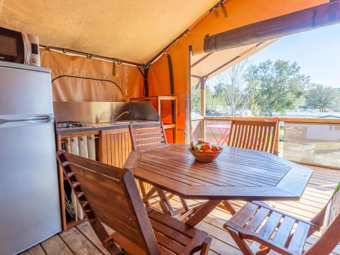 Tente en toile et en bois 5 personnes - SAFARI Tente 5 pers