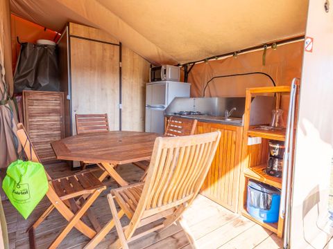 Tente en toile et en bois 5 personnes - SAFARI Tente 5 pers