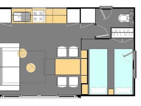 MOBILHOME 6 personnes - GRAND LARGE