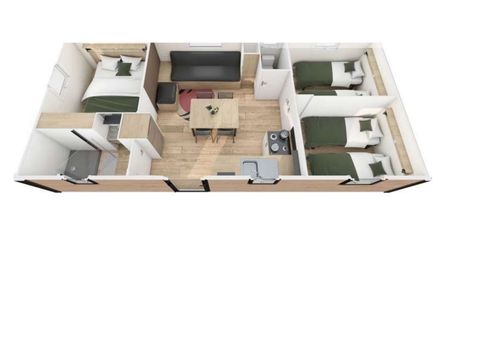 MOBILHOME 6 personnes - Nest - 3ch 6 pers. climatisé