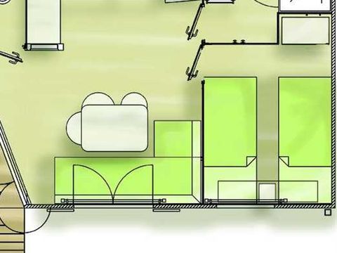 Mobilhome 4 personnes - Mobilhome Pacifique Premium 32m2 - CLIM + LV