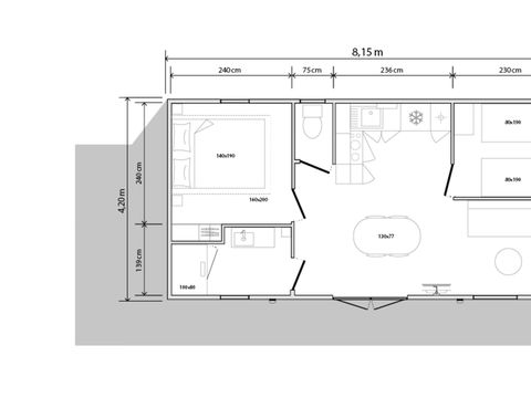 MOBILHOME 6 personnes - Excellence - 2 chambres