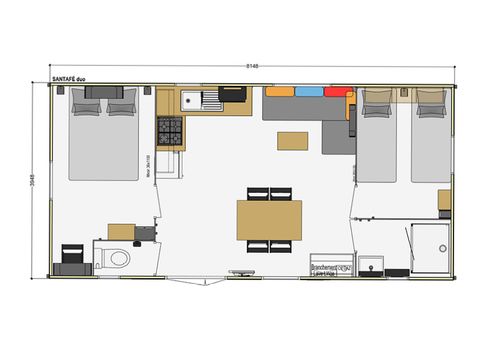 Mobilhome 4 personnes - "GRAND CONFORT" - 2 chambres - CLIM