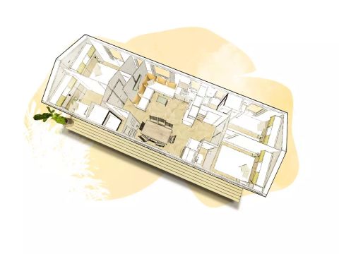 MOBILHOME 8 personnes - Excellence 5 Pièces 8 Personnes Climatisé + TV 2sdb