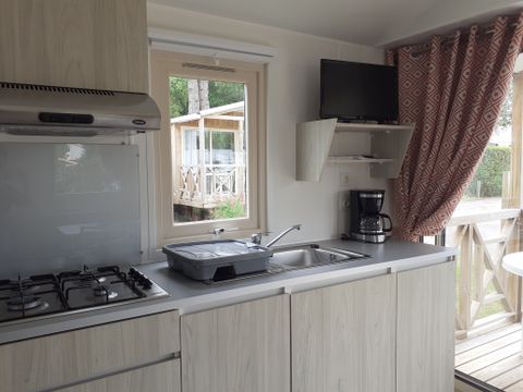 Mobilhome 4 personnes - Mobil Home 2 ch 4 pl Terrasse semi-couverte TV sans Clim