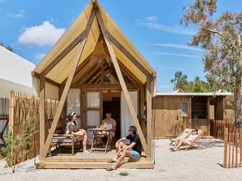Tente en toile et en bois 2 personnes - Glamping Cabin-Tent Senyoret