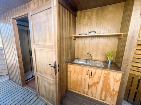 Tente en toile et en bois 2 personnes - Glamping Cabin-Tent Senyoret