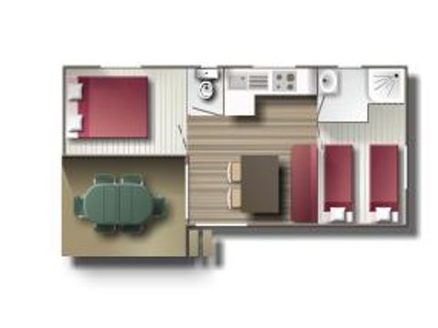 MOBILHOME 2 personnes - Confort Delta