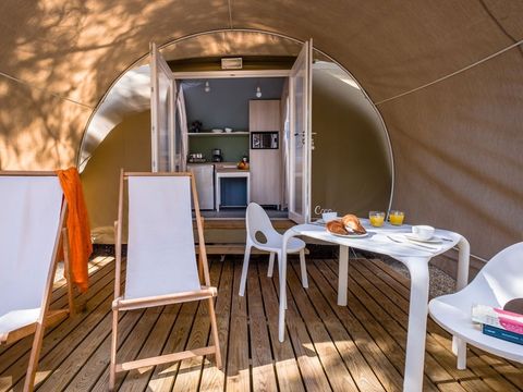 TENTE TOILE ET BOIS 4 personnes - COCO SHOP sans installations sanitaires