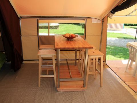 Tente en toile et en bois 4 personnes - Lodge Nature - Sans sanitaires
