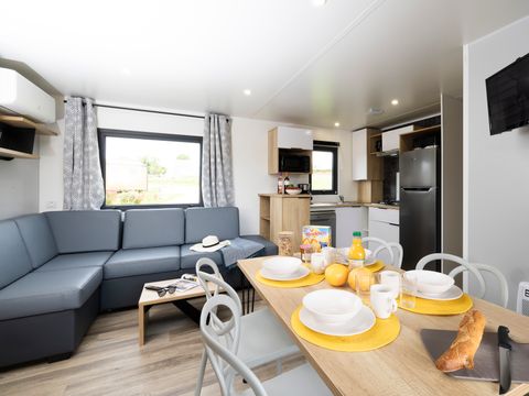 MOBILHOME 10 personnes - Cottage Premium "Route de la noix" 5 ch. - TV - CLIM - LV - 3 SDB
