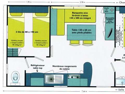 MOBILHOME 4 personnes - NOUVEL-IRM 29m² (2 CH) TERRASSE
