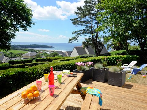 MOBILHOME 6 personnes - R-Home 37m² (3 CH 2 SDB) Terrasse Vue mer