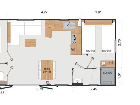 MOBILHOME 4 personnes - PRIVILEGE