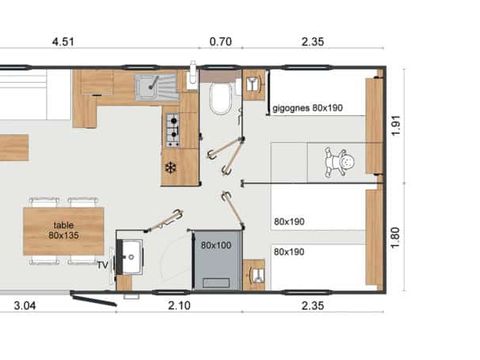 MOBILHOME 6 personnes - PRIVILEGE