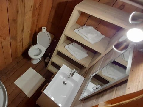 TENTE TOILE ET BOIS 4 personnes - BALI avec Sanitaires