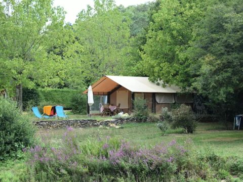 TENTE TOILE ET BOIS 5 personnes - Lodge Victoria 3 Pièces 5 Personnes Sans Sanitaires