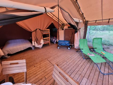 TENTE TOILE ET BOIS 5 personnes - Insolite - Tente Lodge 2 chambres - sans sanitaire -
