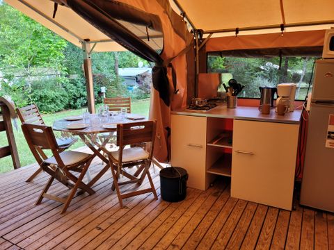 TENTE TOILE ET BOIS 5 personnes - Insolite - Tente Lodge 2 chambres - sans sanitaire -