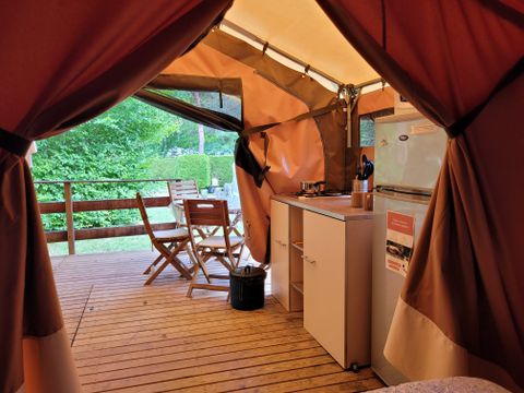 TENTE TOILE ET BOIS 5 personnes - Insolite - Tente Lodge 2 chambres - sans sanitaire -
