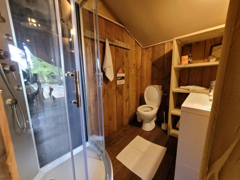 TENTE TOILE ET BOIS 4 personnes - Insolite Premium - Tente Bali 2 chambres - avec sanitaire -