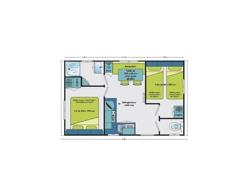 MOBILHOME 4 personnes - FAMILY CLASSIC