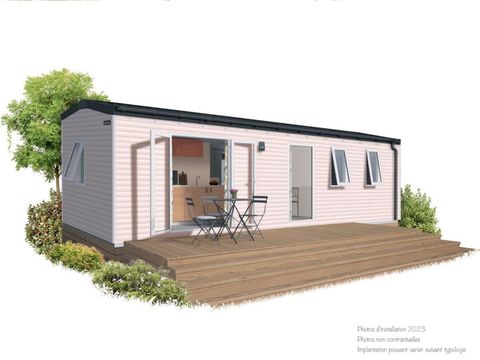 MOBILHOME 6 personnes - Espace Premium 32/33m² + Clim + TV + Terrasse Couverte