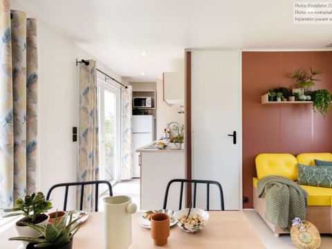 MOBILHOME 6 personnes - Espace Premium 32/33m² + Clim + TV + Terrasse Couverte
