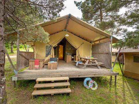 LODGE 6 personnes - Tente Ciela Nature Lodge - 2 chambres - Cuisine équipée – Salle de bain