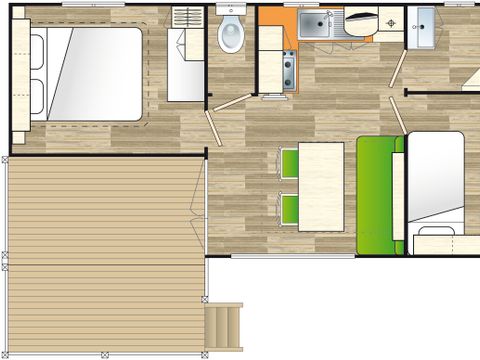 MOBILHOME 4 personnes - Ciela Confort Compact - 2 chambres