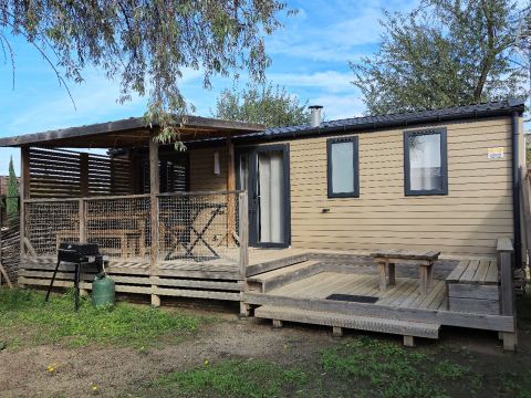 MOBILHOME 6 personnes - Premium Exclusive | 3 Ch. | 6 Pers. | Terrasse surélevée | Clim. | TV