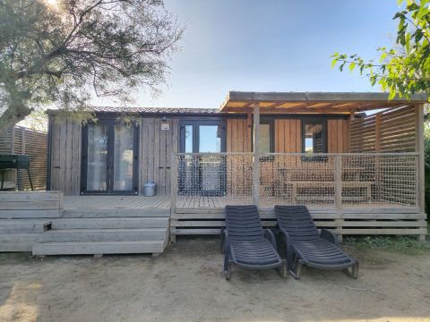 MOBILHOME 6 personnes - Premium Exclusive | 3 Ch. | 6 Pers. | Terrasse surélevée | Clim. | TV