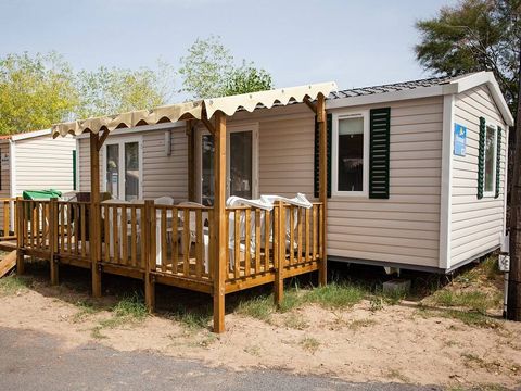 BUNGALOW 6 personnes - Mobil-home | Comfort | 2 Ch. | 4/6 Pers. | Terrasse surélevée | Clim.
