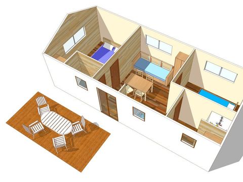 Mobilhome 4 personnes - Classic | 2 Ch. | 4 Pers. | Terrasse simple | Clim.