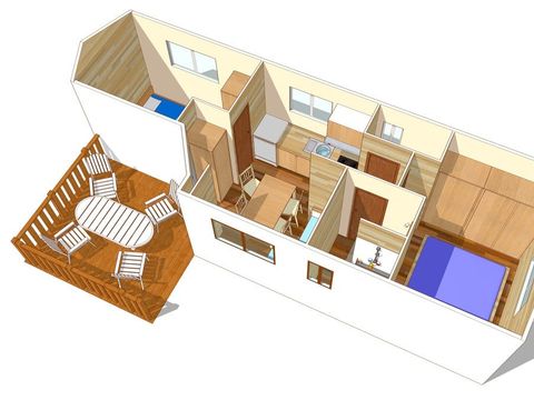Mobilhome 4 personnes - Classic | 2 Ch. | 4 Pers. | Terrasse simple | Clim.