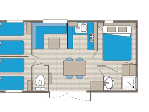 MOBILHOME 6 personnes - Gamme Confort - Octalia - 3 Chambres / 1 Salle de bain