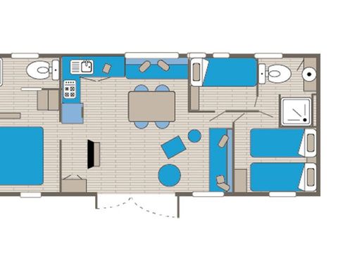 MOBILHOME 6 personnes - Gamme Premium - Taos 6 pers - Climatisé