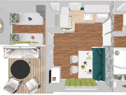 Mobilhome 4 personnes - Gamme Premium - Rio 4 pers - Climatisé