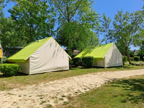 TENTE TOILE ET BOIS 4 personnes - Ecolodge SAHARI 17m² 2 chambres - sans sanitaires