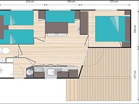MOBILHOME 4 personnes - O'HARA 734 2 chambres 23m² 2015