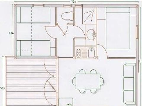 CHALET 4 personnes - Chalet SUN 2 chambres 29m² 2002
