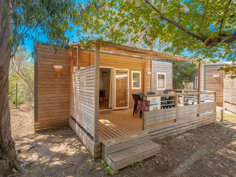 BUNGALOW 6 personnes - Mobil-home | Premium Exclusive | 3 Ch. | 6 Pers. | Terrasse surélevée | Clim. | TV