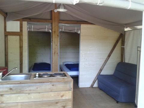 TENTE TOILE ET BOIS 4 personnes - Cabane Lodge sur Pilotis Standard