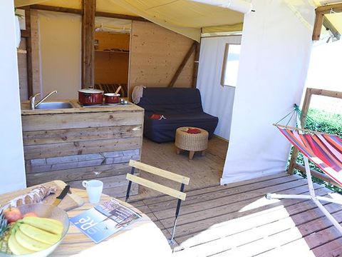 TENTE TOILE ET BOIS 4 personnes - Cabane Lodge sur Pilotis Standard