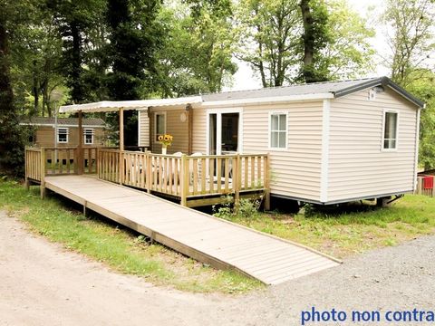 Mobilhome 4 personnes - Mobil-home Confort 29m² (2 chambres) + adapté aux personnes à mobilité réduite + TV + terrasse